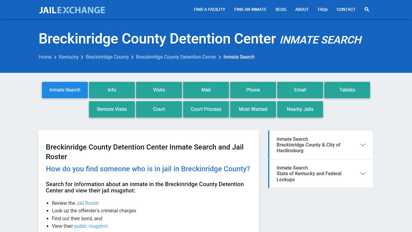 Breckinridge County Detention Center Inmate Search - Jail Exchange