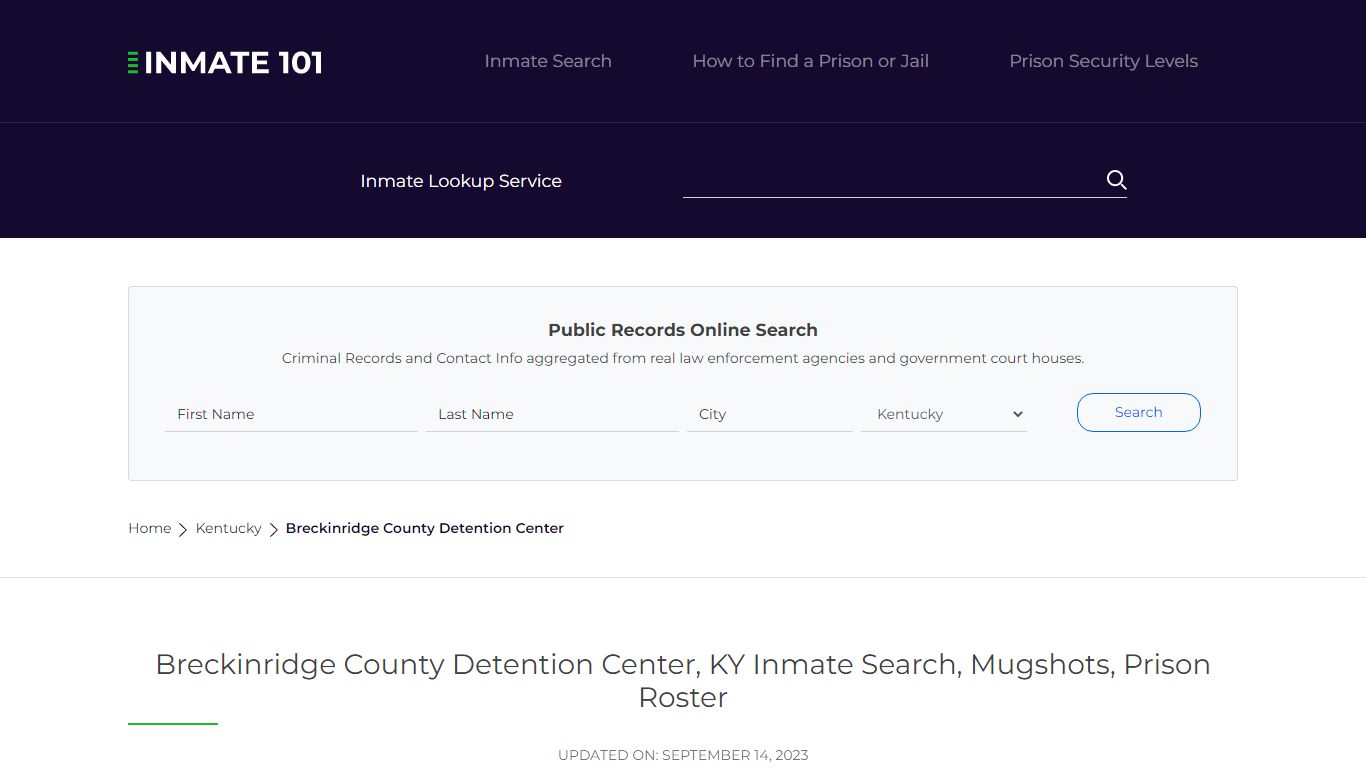 Breckinridge County Detention Center, KY Inmate Search, Mugshots ...